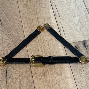 Avignon snake skin Black and Gold Women's Belt